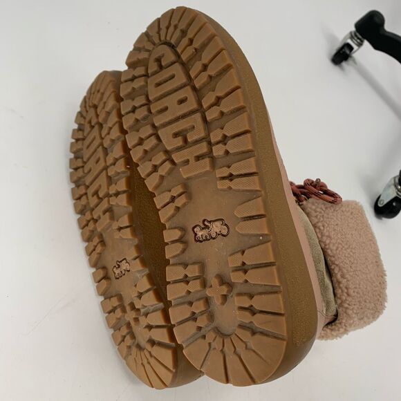 COACH Tyler sheepskin boots platform 7 womens - Picture 6 of 9